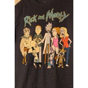 RICK AND MORTY Mens Graphic Tee Shirt Size M EUC Adult Swim Ripple Junction